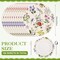 100 Pack Round Wildflowers Paper Placemats 13 Inch Vintage Floral Disposable Table Mats Paper Place Mats Dinnerware for Baby Shower Bridal Birthday Kitchen Wedding Party Supplies